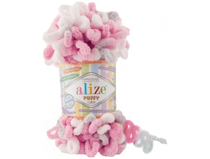 Alize Puffy Color, 100% Micropolyester 5 Skein Value Pack, 500g фото 57