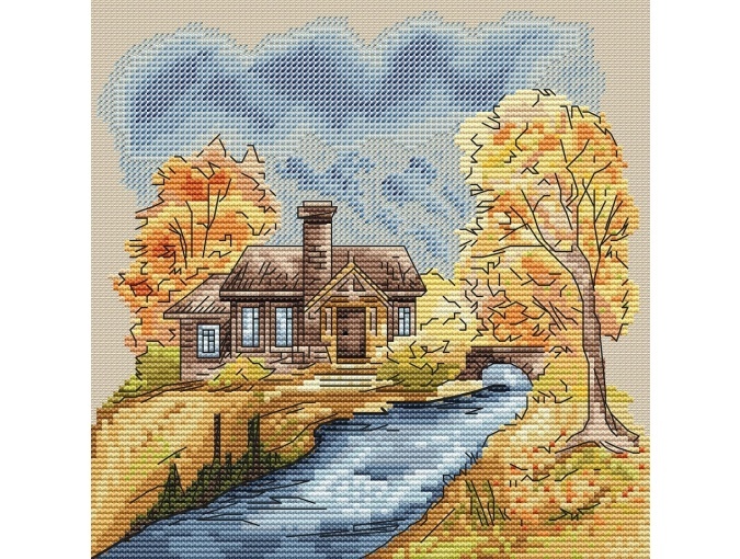 An Autumn House Cross Stitch Chart фото 1