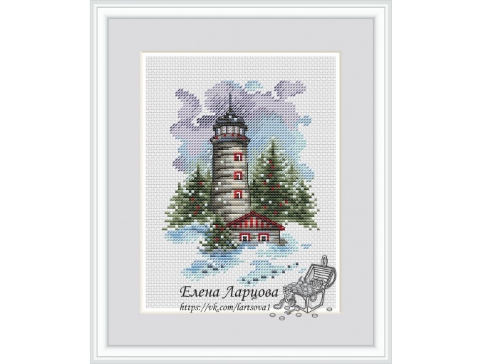 Lighthouse - Winter Cross Stitch Pattern фото 1