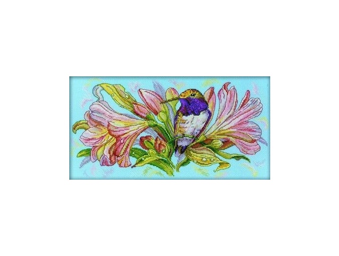Bright Bird and Flower Cross Stitch Kit фото 1