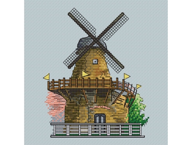 Estonian Mill Cross Stitch Pattern фото 1