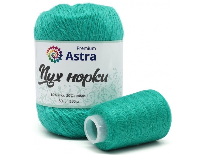 Astra Premium Mink Yarn, 80% mink fluff, 20% nylon, 1 Skein Value Pack, 50g фото 20