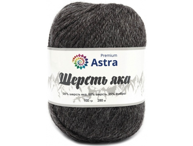 Astra Premium Yak Wool, 25% yak wool, 50% wool, 25% fiber, 2 Skein Value Pack, 200g фото 13