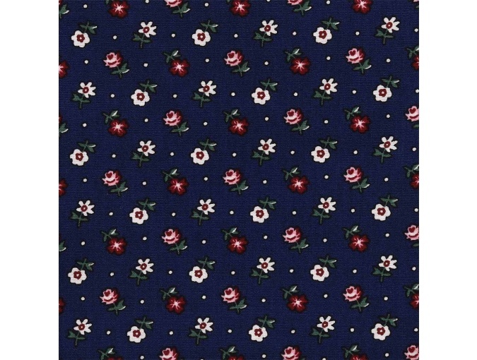 Navy with a Small Flowers AR1817 Patchwork Fabric фото 1