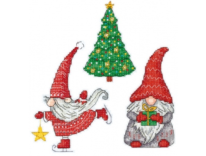 New Year Gnomes Cross Stitch Kit фото 1