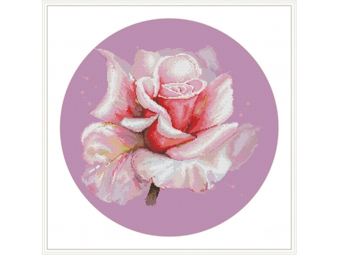 Rose. Pink. L Cross Stitch Pattern фото 3