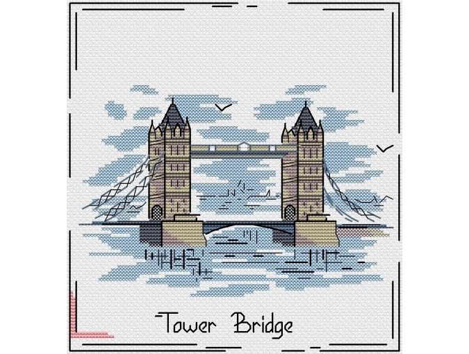 Tower Bridge Cross Stitch Pattern фото 1