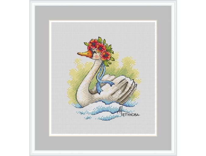 Swan in Hat Cross Stitch Pattern фото 1