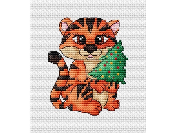 Rocky the Tiger Cross Stitch Pattern фото 1
