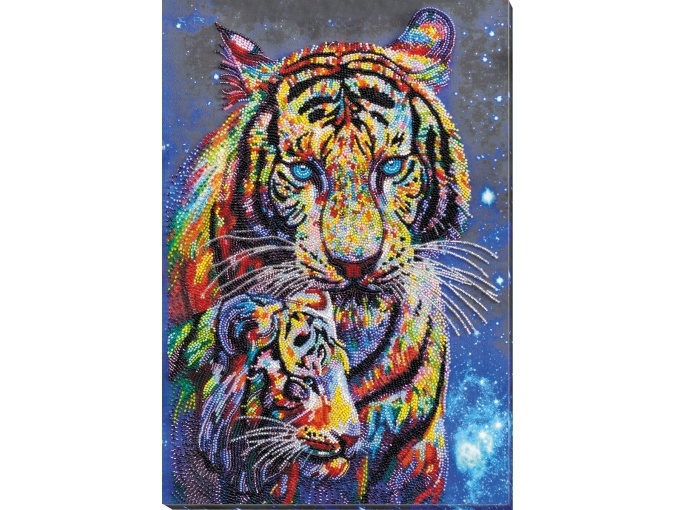 Colored Tigers Bead Embroidery Kit фото 1