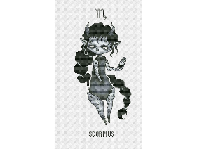 Horoscope. Scorpio Cross Stitch Pattern фото 1
