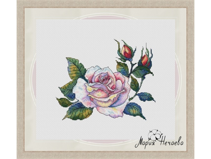 Rose Flower Cross Stitch Pattern фото 1