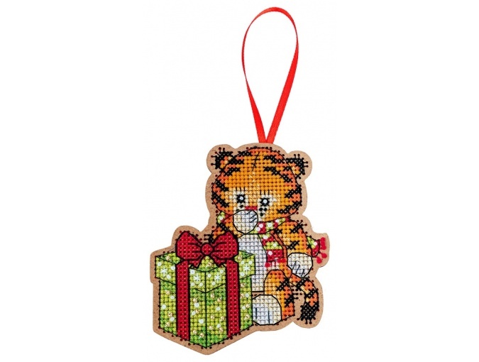 Christmas Toys. Tiger Cub Cross Stitch Kit фото 1