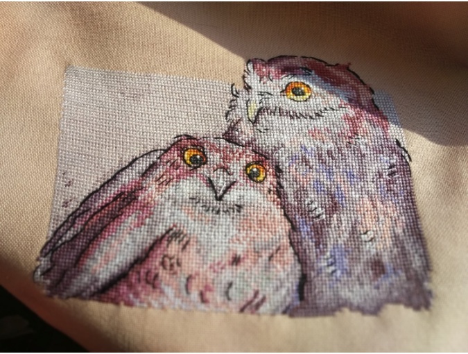 Owl Pair Cross Stitch Pattern фото 2