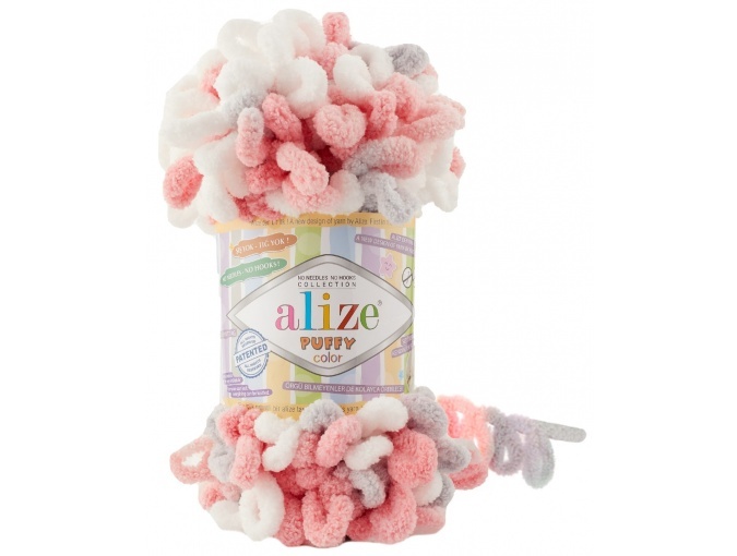 Alize Puffy Color, 100% Micropolyester 5 Skein Value Pack, 500g фото 55
