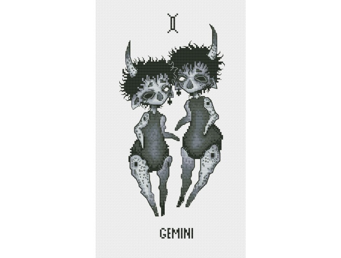 Horoscope. Gemini Cross Stitch Pattern фото 1