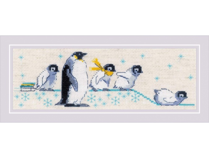 Penguins Cross Stitch Kit фото 1