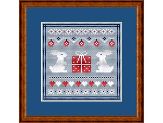 Winter Primitive Cross Stitch Pattern фото 1