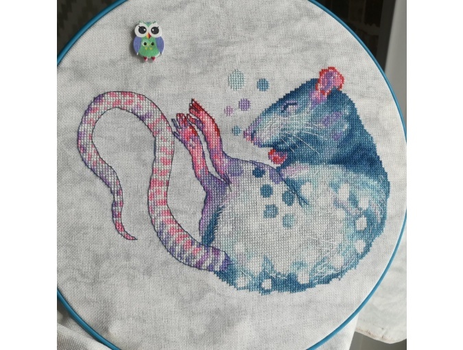 Rat with Bubbles Cross Stitch Pattern фото 2
