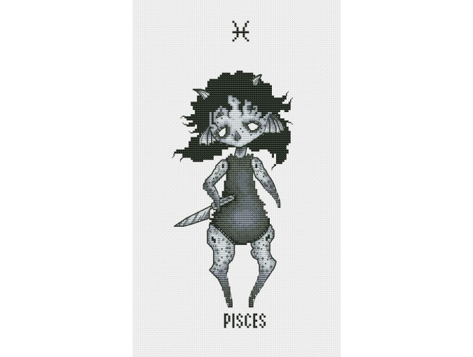 Horoscope. Pisces Cross Stitch Pattern фото 1