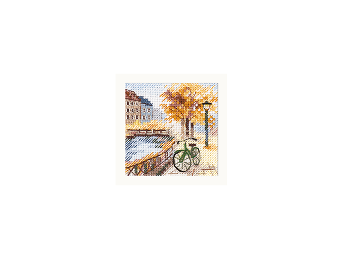 Autumn in the City. The Road by the Canal Cross Stitch Kit фото 1