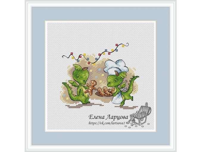 Little Dragons. Cookies Cross Stitch Pattern фото 1