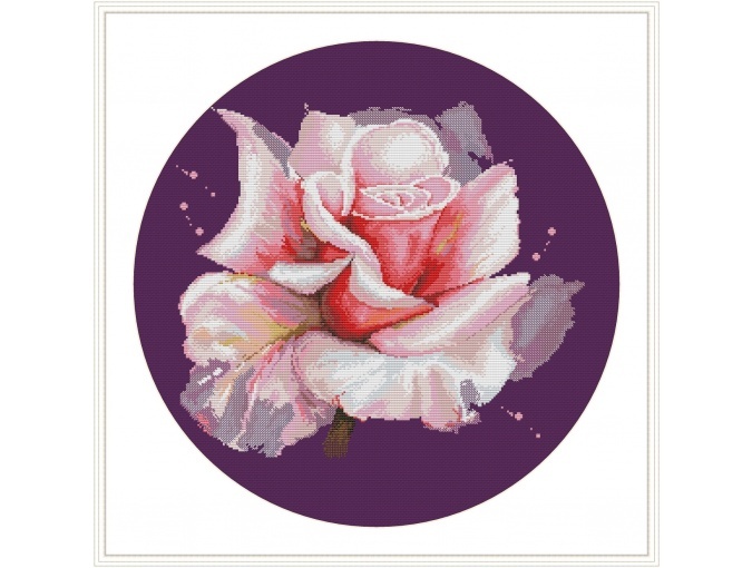 Rose. Pink. L Cross Stitch Pattern фото 6