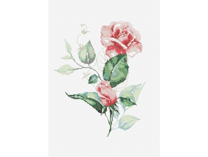 Garden Rose Cross Stitch Pattern фото 1
