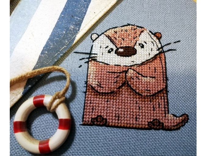 Sea Otter Cross Stitch Pattern фото 2