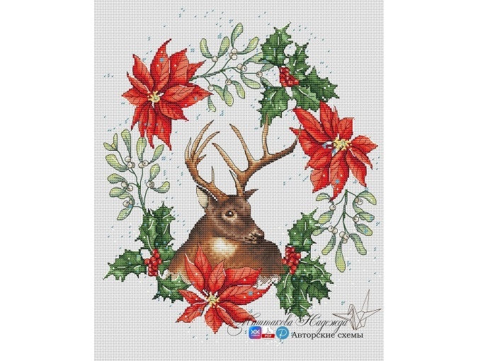 Winter Stories. Deer Cross Stitch Pattern фото 1