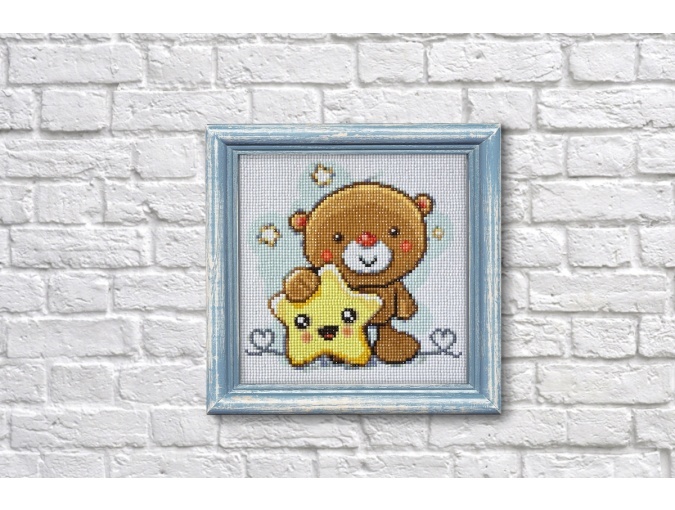 Teddy Bear with a Star Diamond Painting Kit фото 3