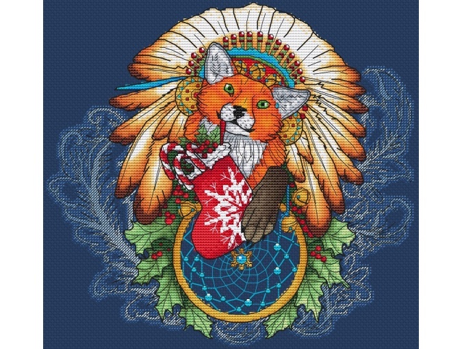 Dreamсatchers. Fox Cub Cross Stitch Pattern фото 1