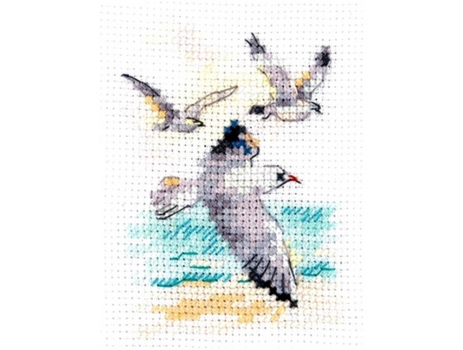 Wind from the Sea. Seagulls Cross Stitch Kit фото 1
