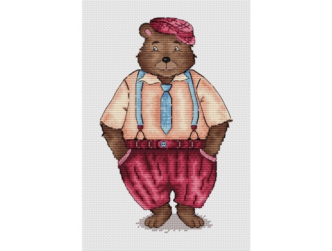 Mr. Bear Cross Stitch Chart фото 1