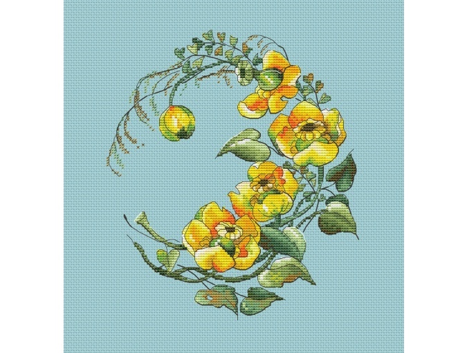 Nuphar Wreath Cross Stitch Pattern фото 1