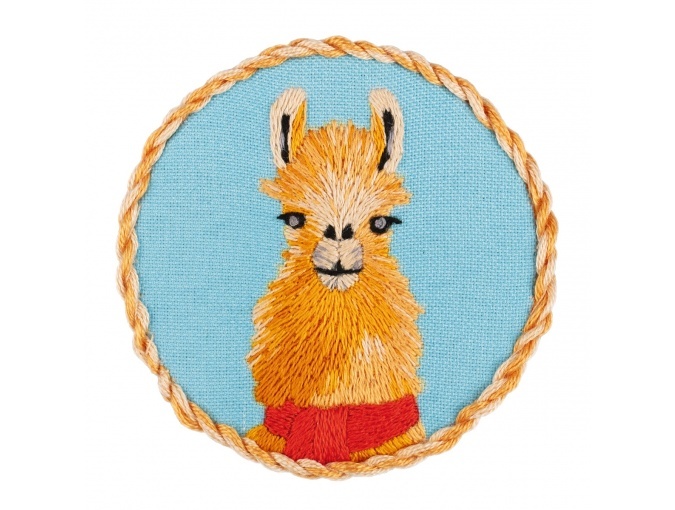 Patrick the Llama Brooch Embroidery Kit фото 1