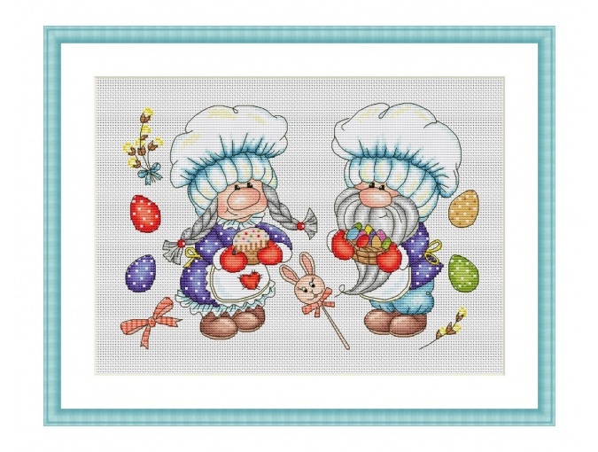 Easter Gnomes Cross Stitch Chart фото 1