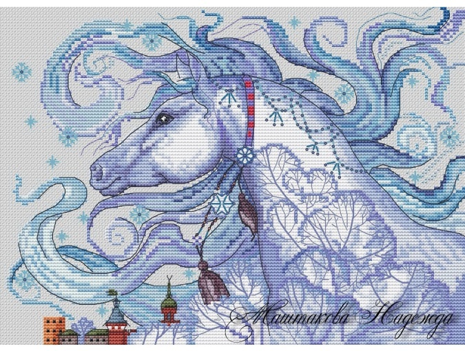 horse cross stitch graph