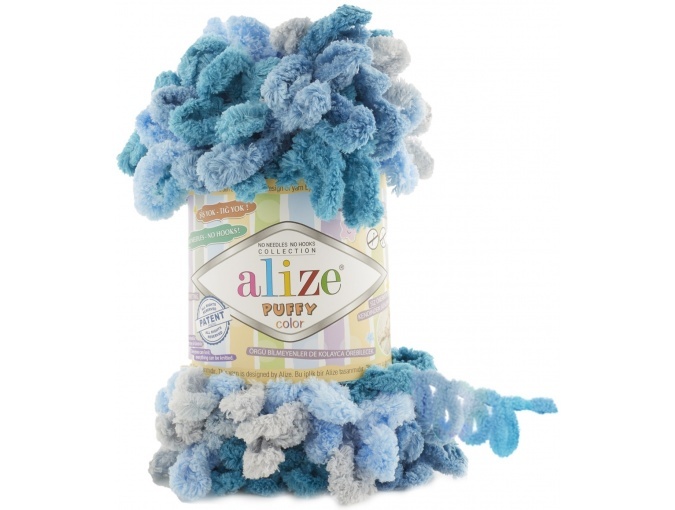 Alize Puffy Color, 100% Micropolyester 5 Skein Value Pack, 500g фото 34