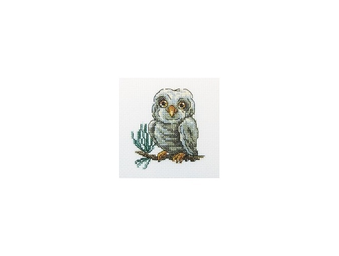 Grey Owlet Cross Stitch Kit фото 1