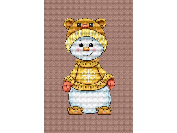 Snowman Bear Cross Stitch Pattern фото 4
