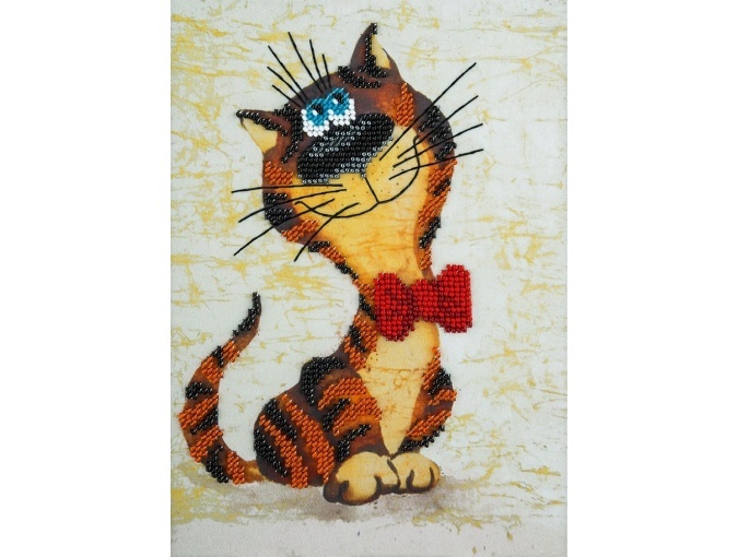 Leonard the Cat Bead Embroidery Kit фото 1
