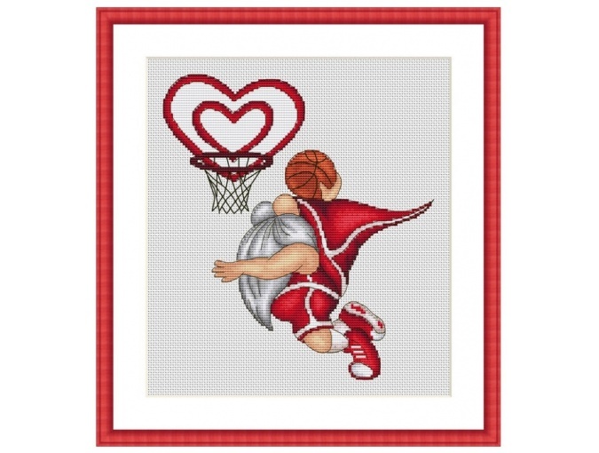 Basketball Gnome Cross Stitch Pattern фото 1
