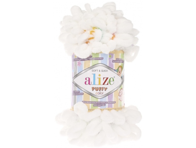 Alize Puffy Color, 100% Micropolyester 5 Skein Value Pack, 500g фото 4