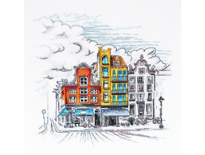 Colored Town-2 Cross Stitch Kit фото 1