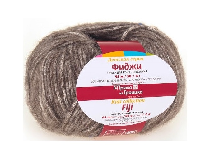 Troitsk Wool Fiji, 20% Merino wool, 60% Cotton, 20% Acrylic 5 Skein Value Pack, 250g фото 25