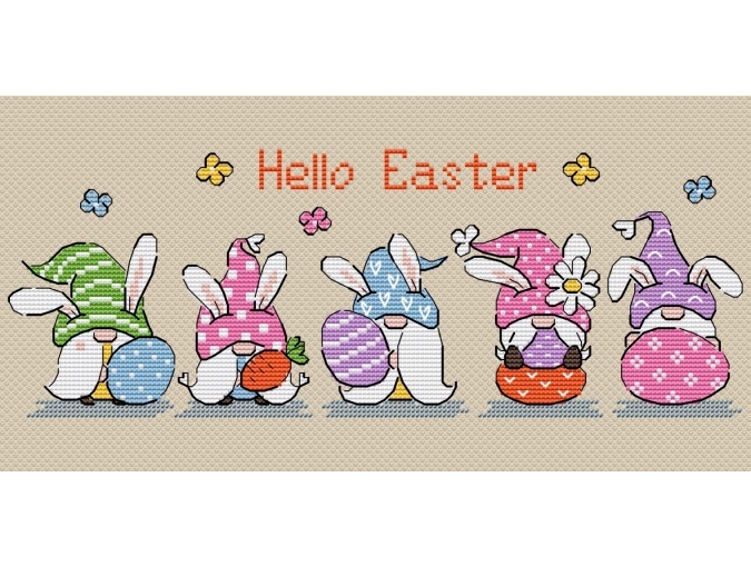 Hello Easter Cross Stitch Pattern фото 2