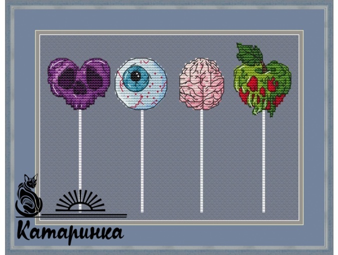 Lollipops Cross Stitch Pattern фото 1