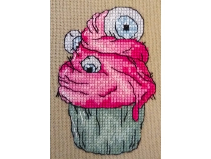 Cupcake with Eyes Cross Stitch Pattern фото 7