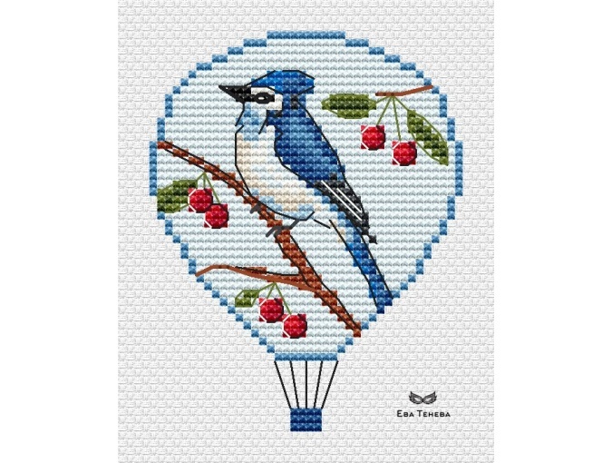 Blue Jay Cross Stitch Pattern фото 1
